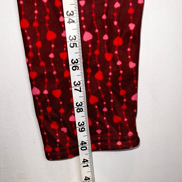 Serra Ladies Fleece Lined Heart Print Leggings - Picture 3 of 4